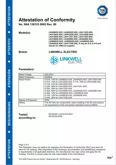 Electric Part TUV Certification (4)