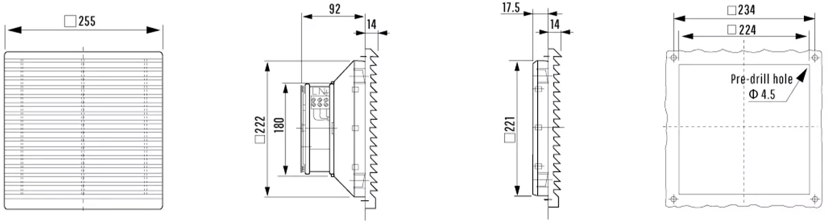 Detail of LK6625D fan and filter