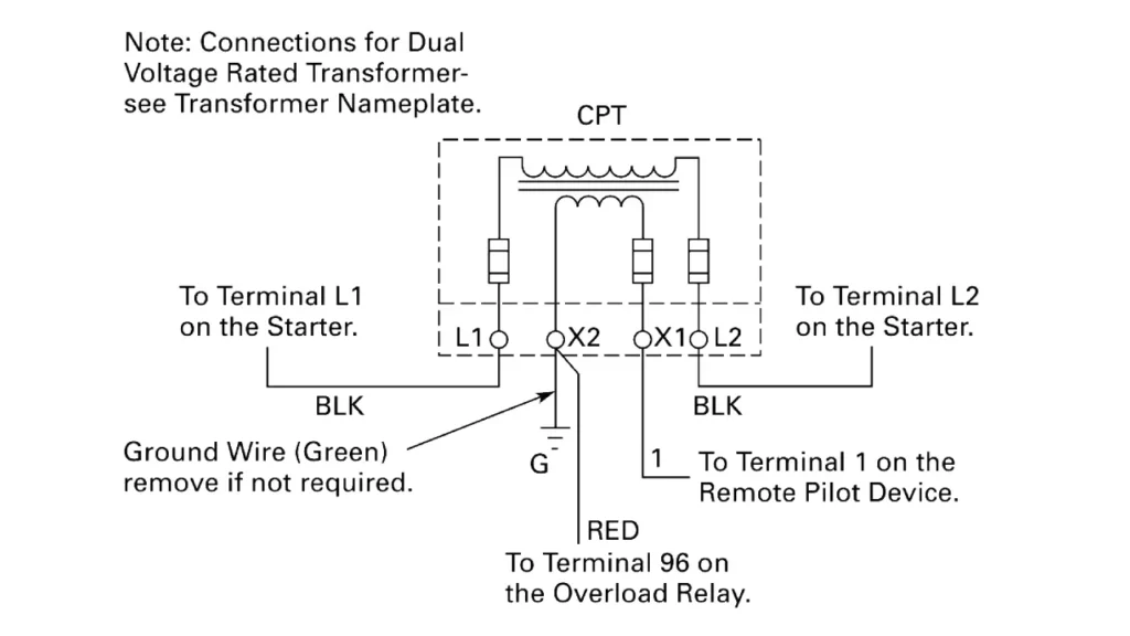 control transformer wiring diagram