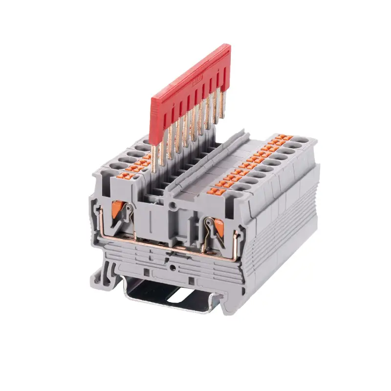 din rail terminal blocks with jumpers