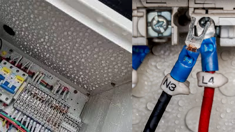 Condensation in the electrical cabinet