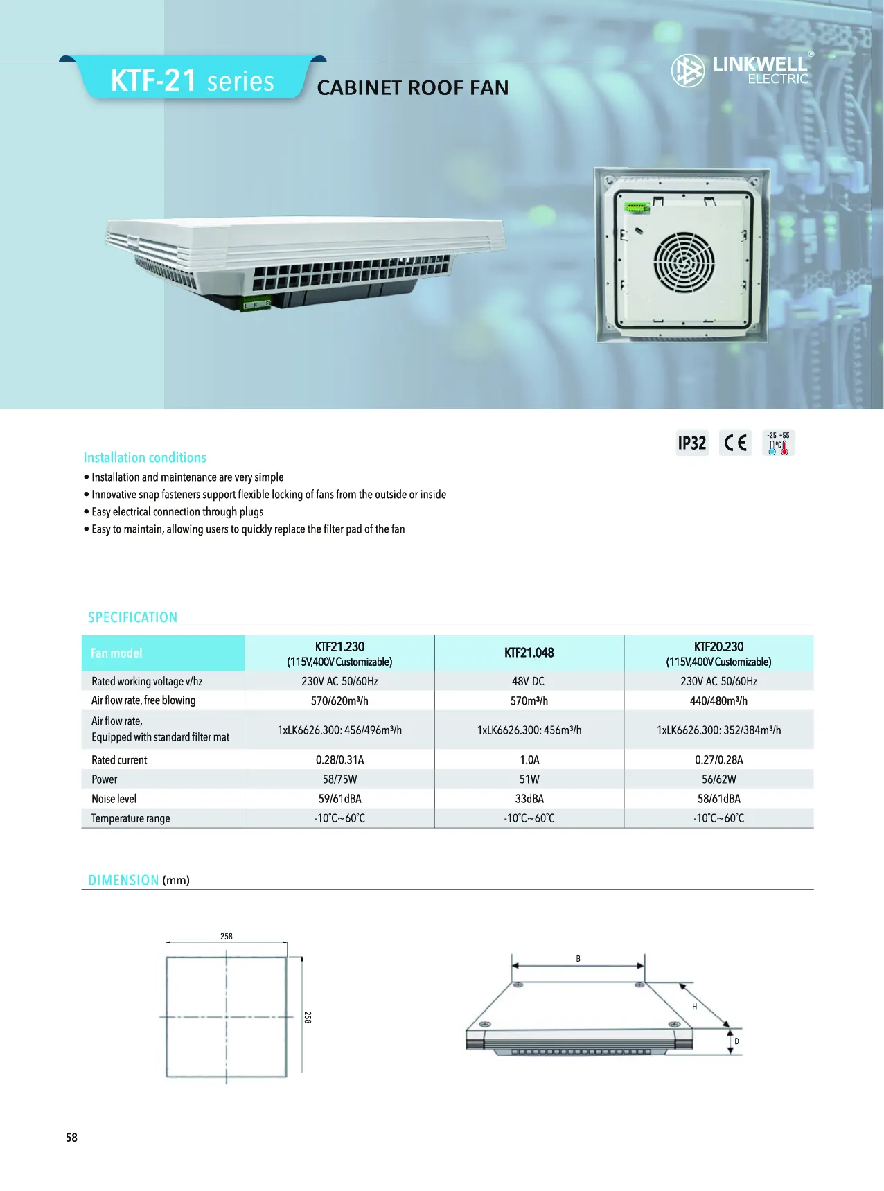 Roof fan 70