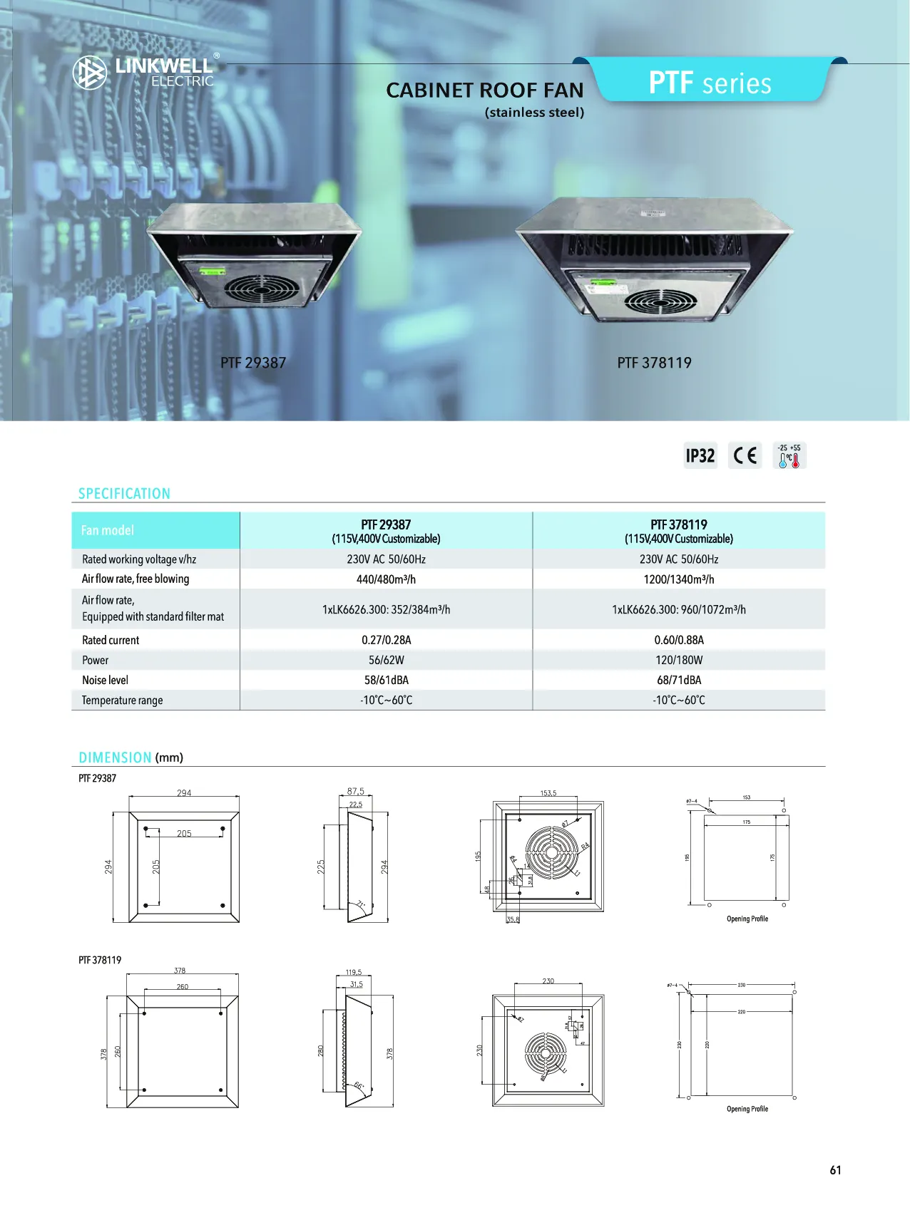 Roof fan 73