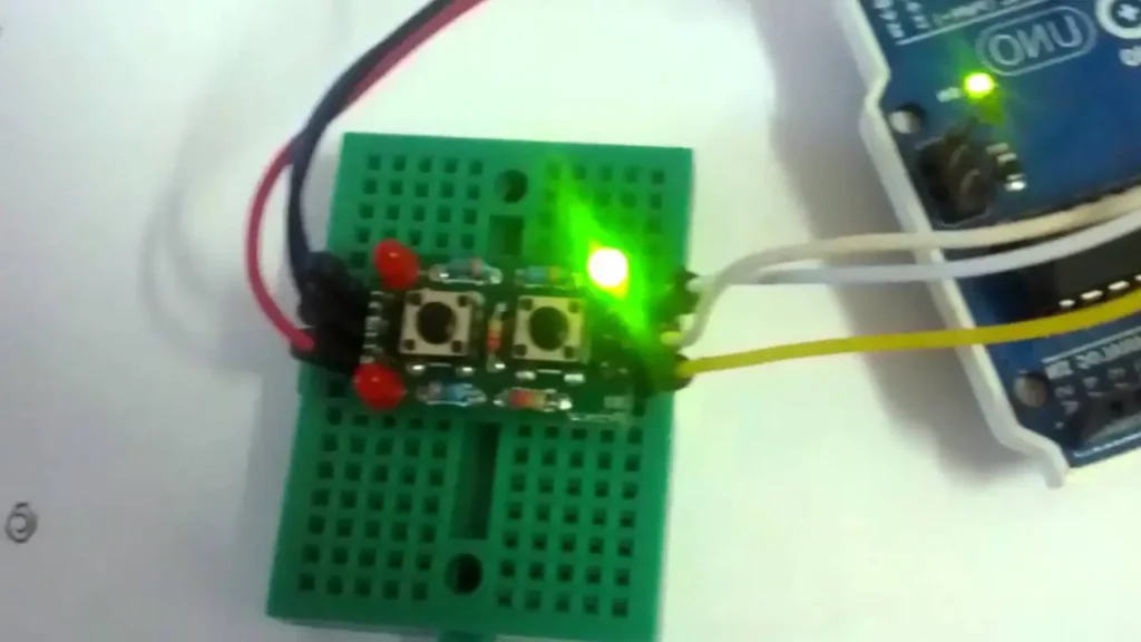 active high and low push button