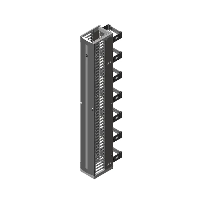 combination vertical rack cable management panel