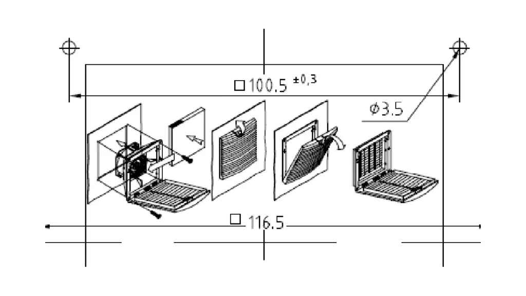 fan and filter unit assembly and operating instructions