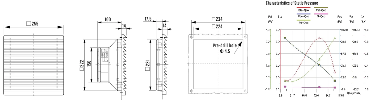 size of LK6624 Fan