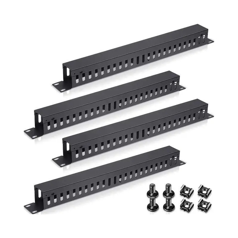 slot horizontal mount wire management server rack cable management