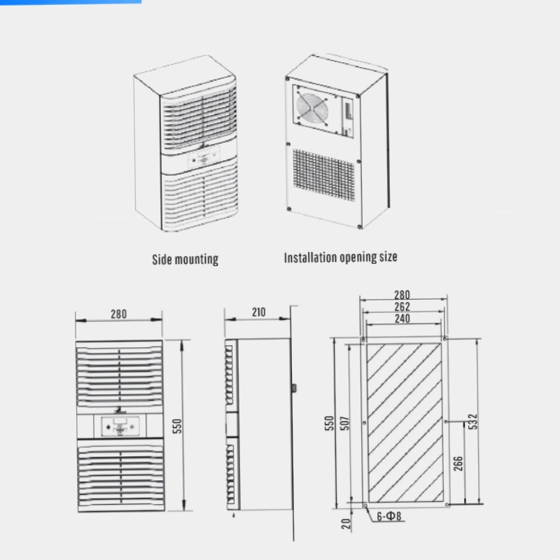 air conditioner for electrical cabinet dimensions