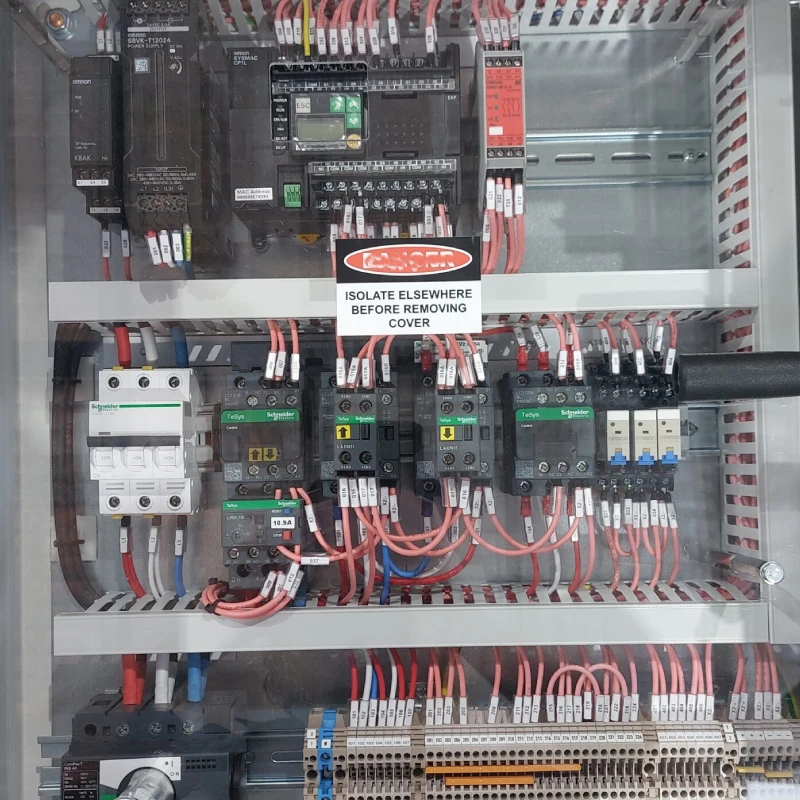 electrical control center with switches and fuses