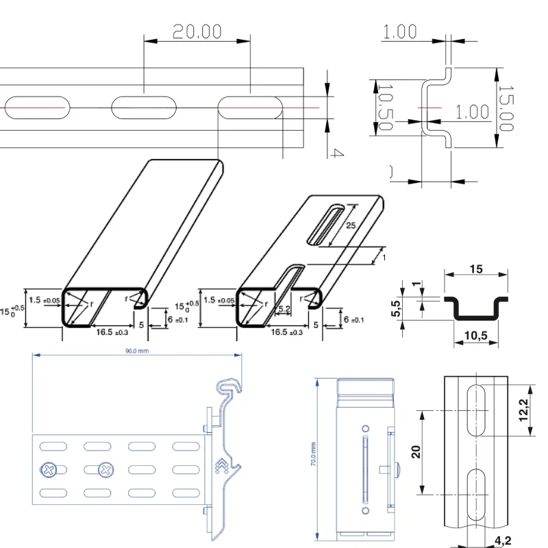 electrical enclosure din rail design