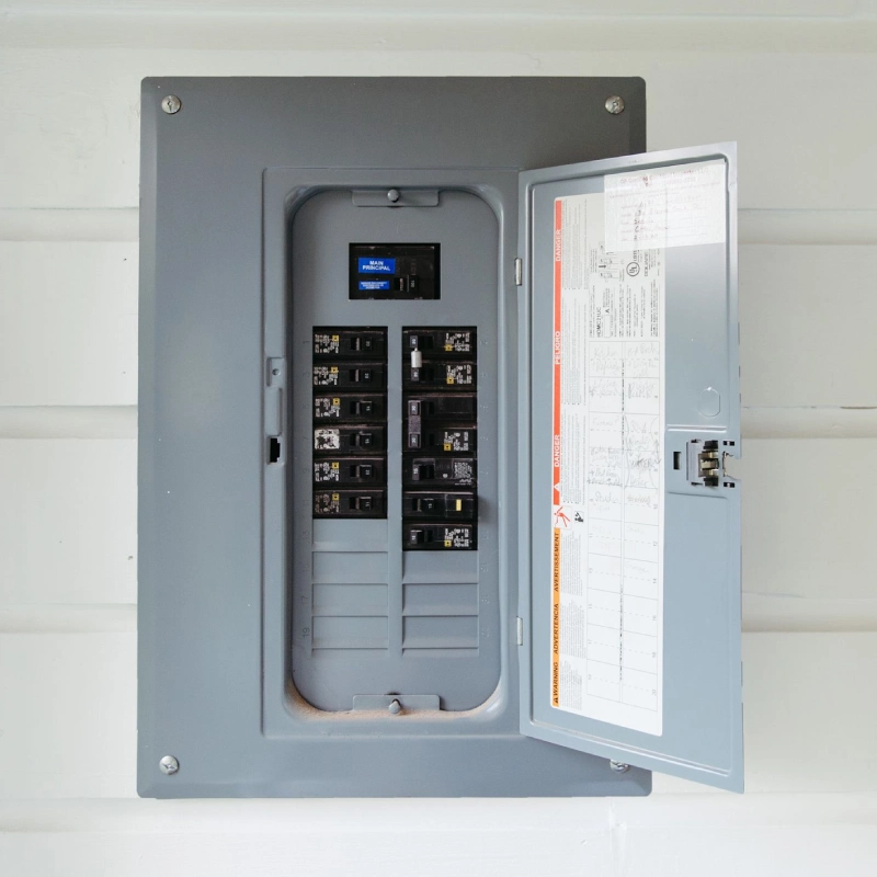 electrical panel in bedroom