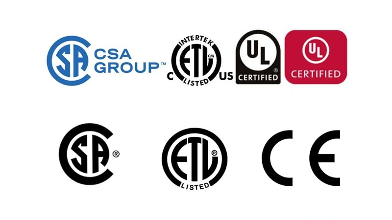 enclosure light certification labels