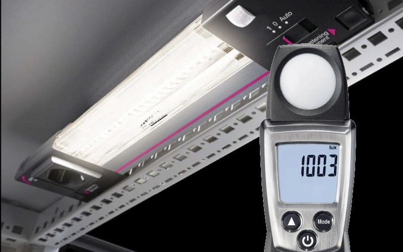 measuring light intensity in cabinets and enclosures