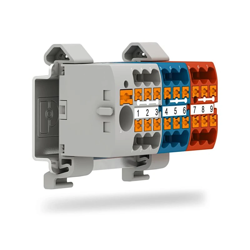 push in din rail distribution block