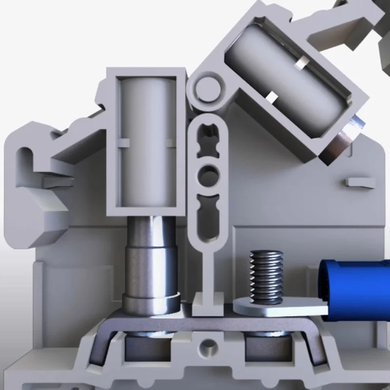 spring clamp terminal block lever or push button types