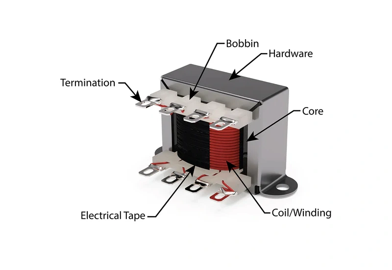 step down transformer main components