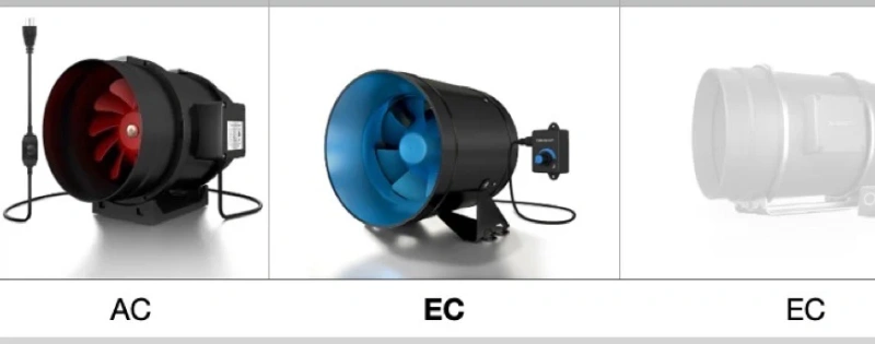 difference between ac, dc and ec fans