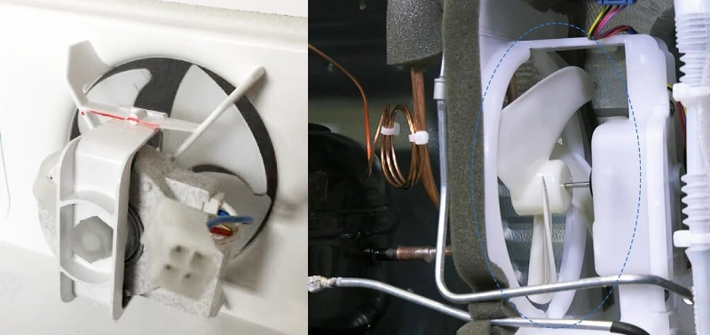 evaporator fan and condenser fan