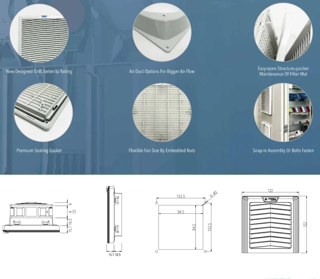 fu95 cabinet fan