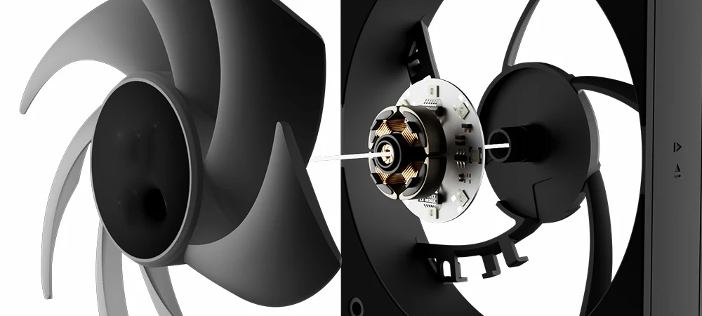 pwm fan motor & bearing assembly