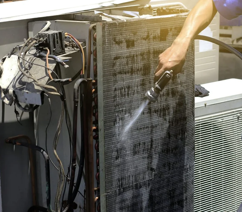 clean air conditioner coils