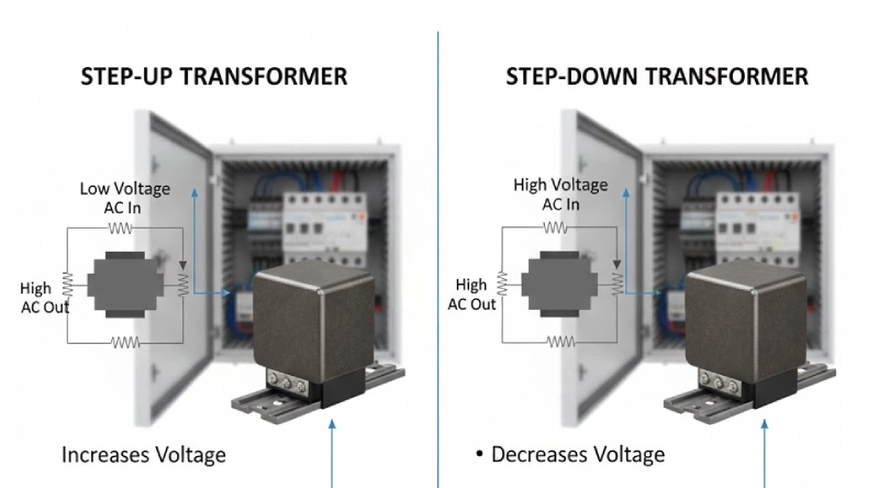 difference between step up and down transformer manufacture