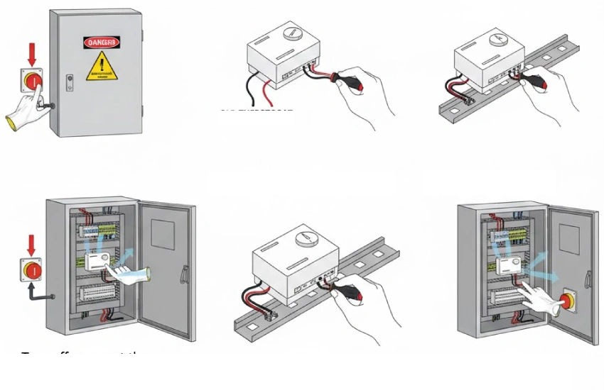 how to replace a thermostat for cabinet enclosure