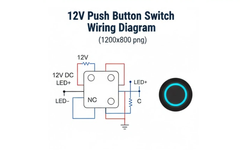 12v push button switch wiring diagram