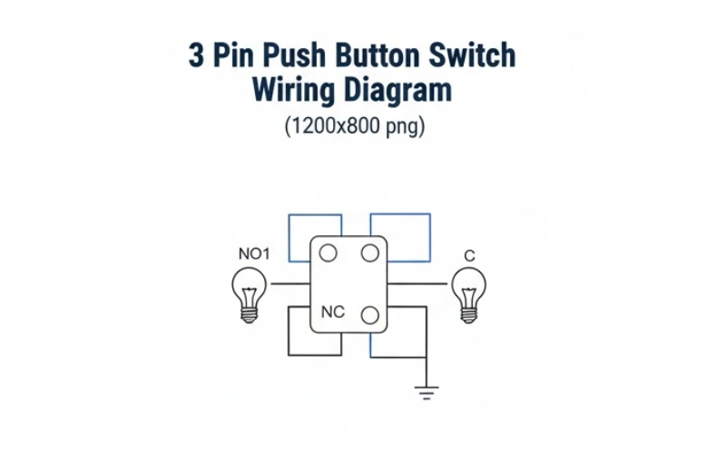 3 pin push button switch wiring diagram