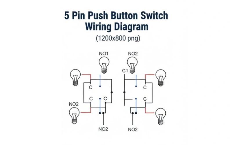 5 pin push button switch wiring diagram