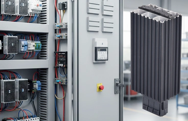 ceramic heaters in industrial cabinets