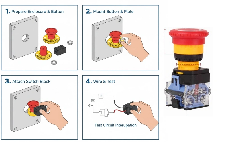 emergency stop push button