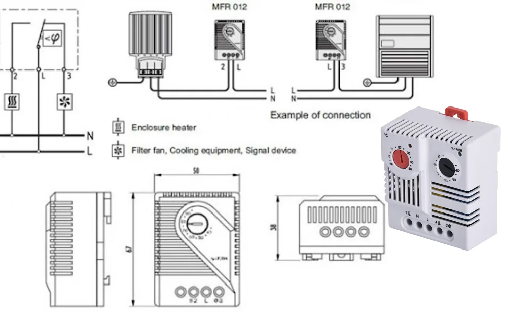 mounting and wiring thermostat hygrostat