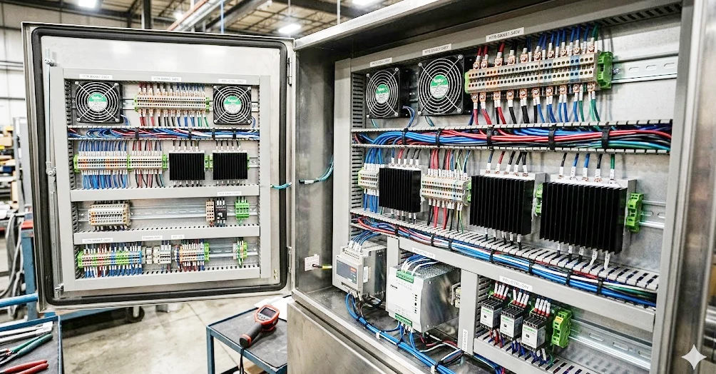 thermal management for terminal blocks in compact cabinets