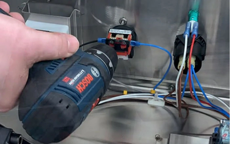 tools and materials for emergency stop push button