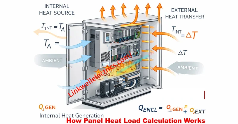heat load of an enclosure combining internal and external factors
